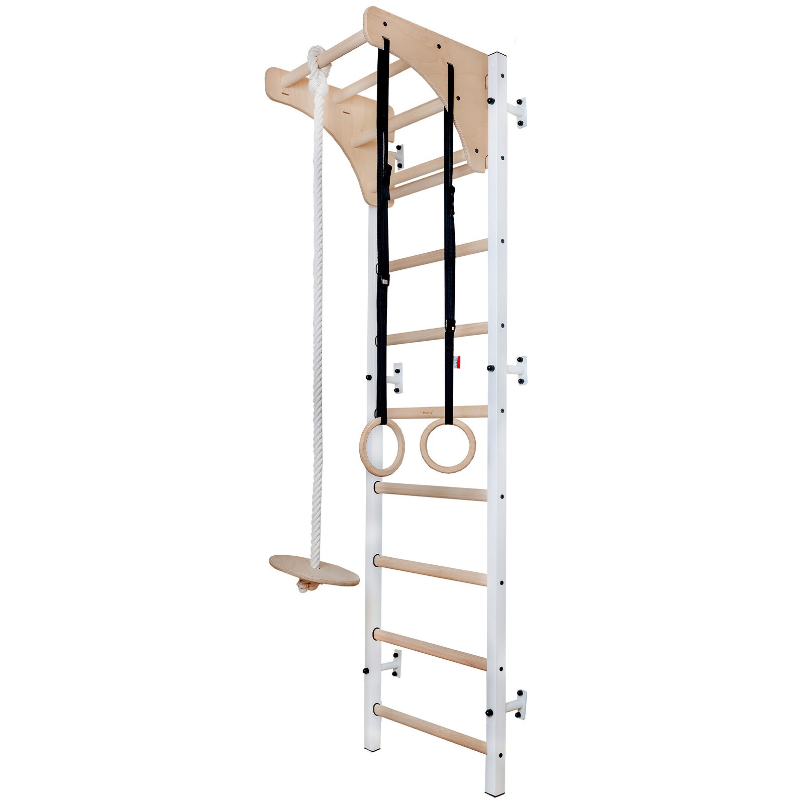 BenchK 711 + A076/A204 Series 7 700 Wall Bars + Wooden Pull Up Bar