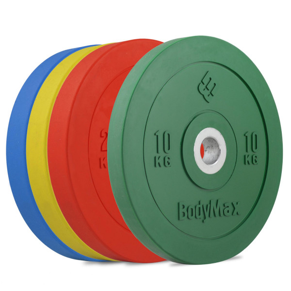 BodyMax Coloured Olympic Rubber Bumper Plates