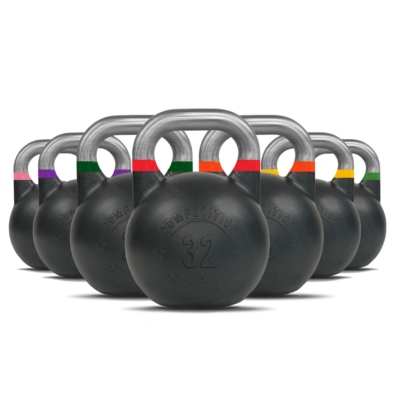 The main role of the 8kg competition kettlebells in the exercise.
