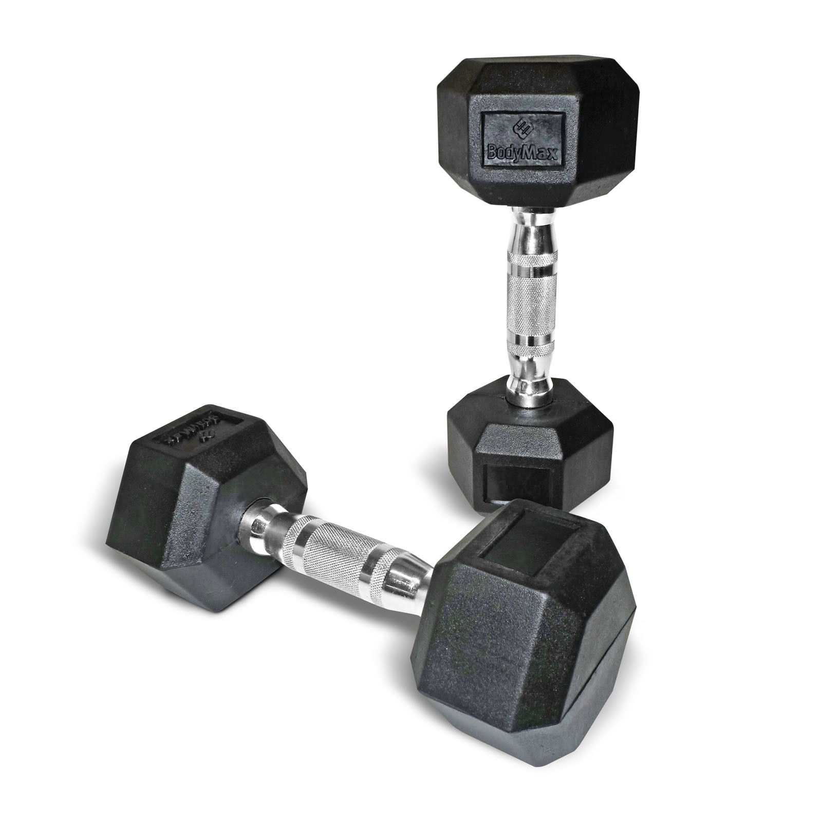 Rubber hex on sale dumbbell set