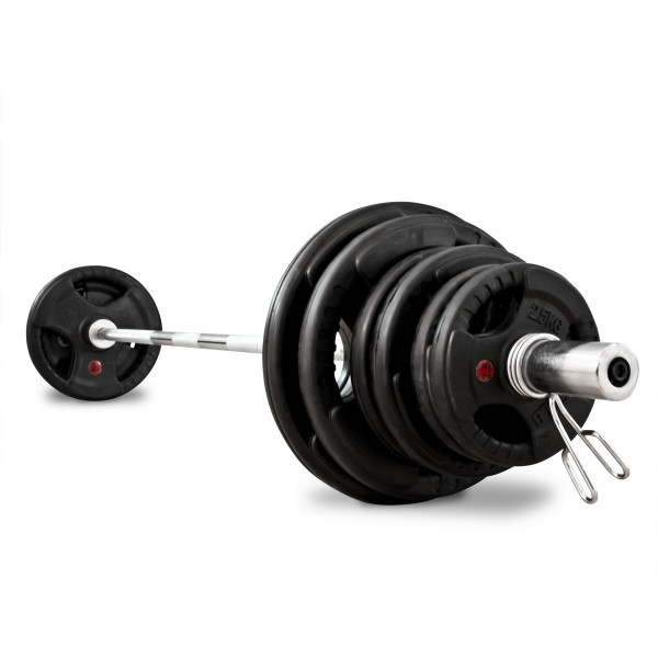 BodyMax 100Kg Olympic Rubber Radial Barbell Kit with 7ft Bar