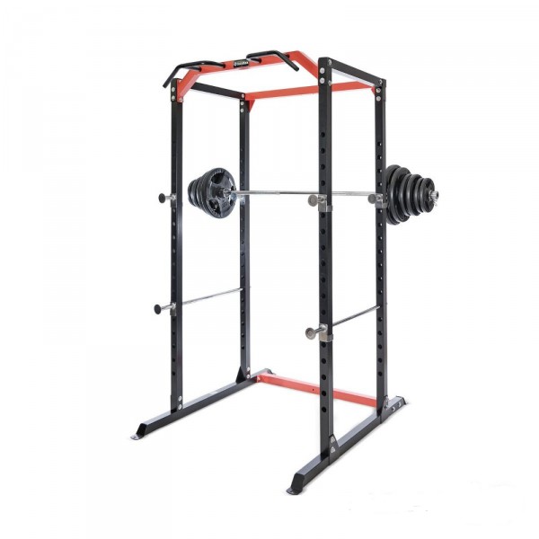 BodyMax CF385+ Power Rack & 95kg Rubber Olympic Weight Kit