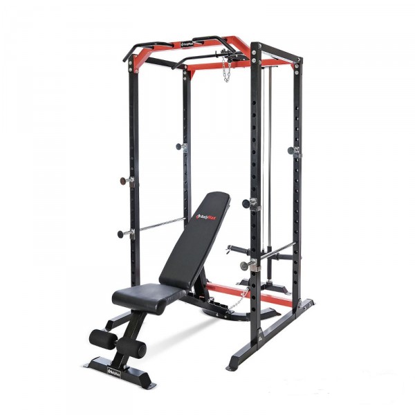 BodyMax CF385+ Power Rack, CF328+ Utility Bench & Disc Loading Pulley System