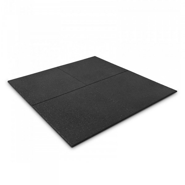 BodyMax Enduramax Black Rubber Gym Floor Tiles - 1m x 1m x 20mm