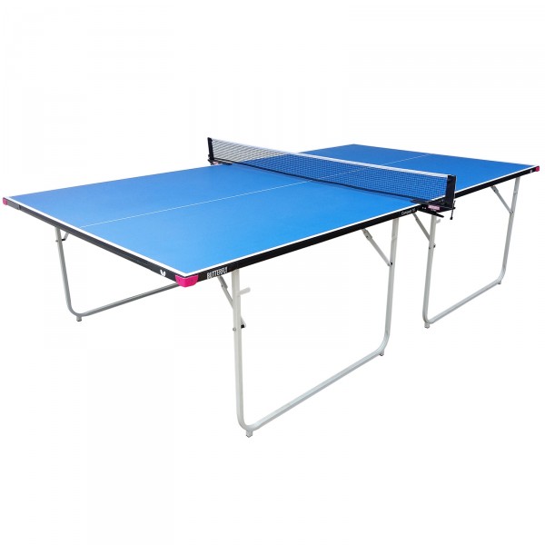 Butterfly Compact 16 Indoor Wheelaway Table Tennis Table Set Blue - full view