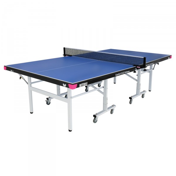 Butterfly Easifold Deluxe 22 Indoor Rollaway Table Tennis Table Blue - full view