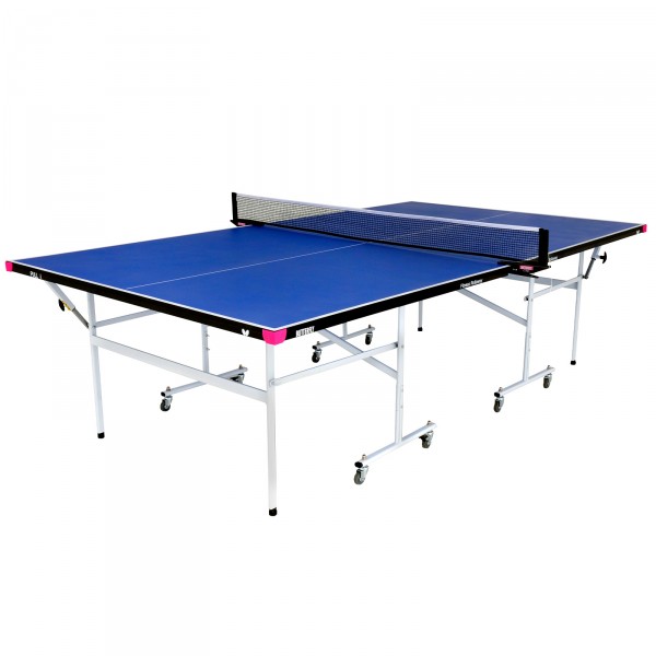 Butterfly Fitness 16 Indoor Rollaway Table Tennis Table Set Blue - full view