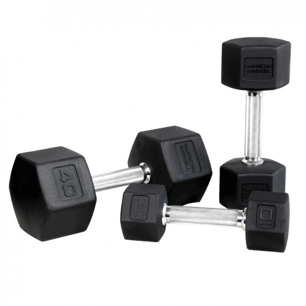 American Barbell Rubber Hex Dumbbells Shop Online Powerhouse Fitness