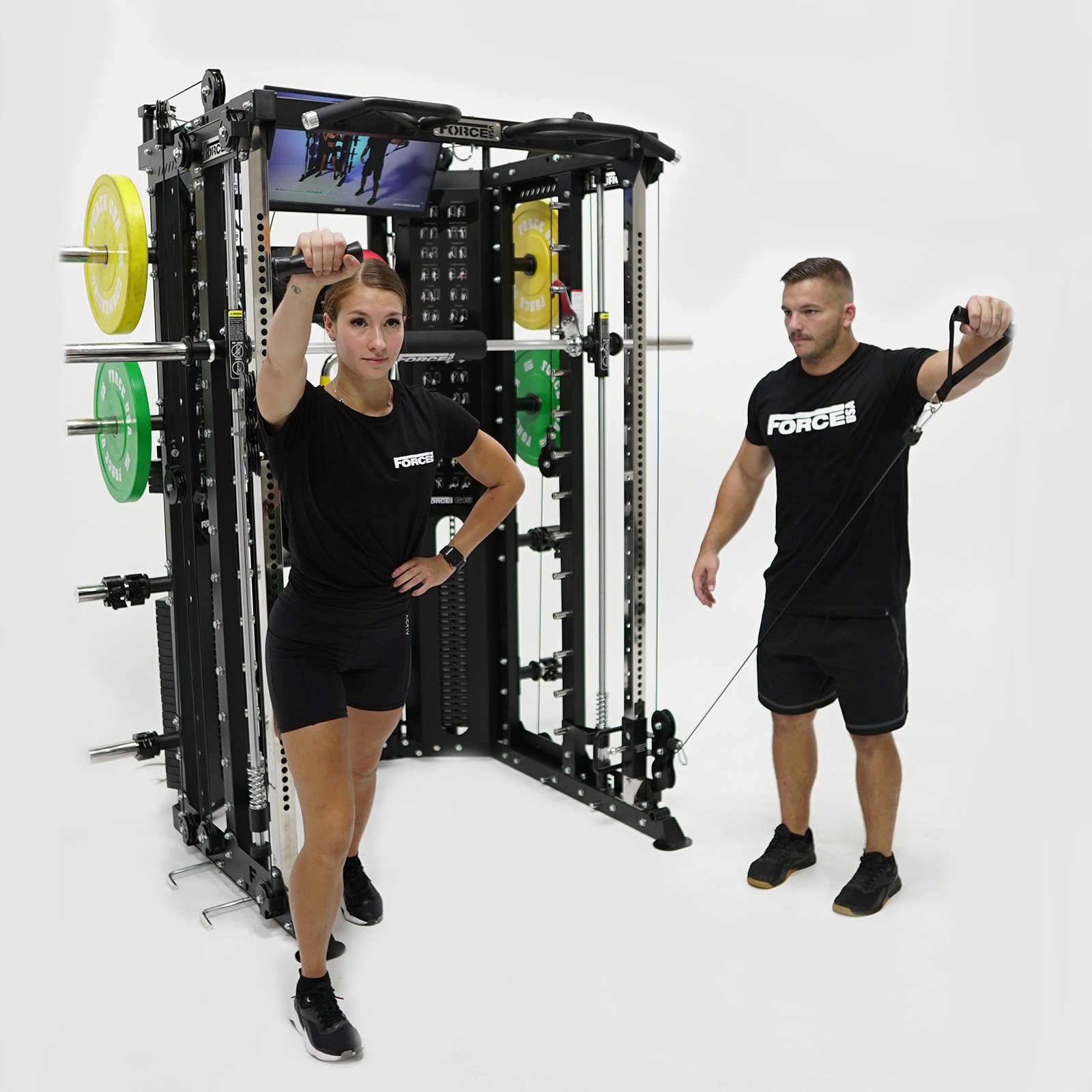 functional trainer in use