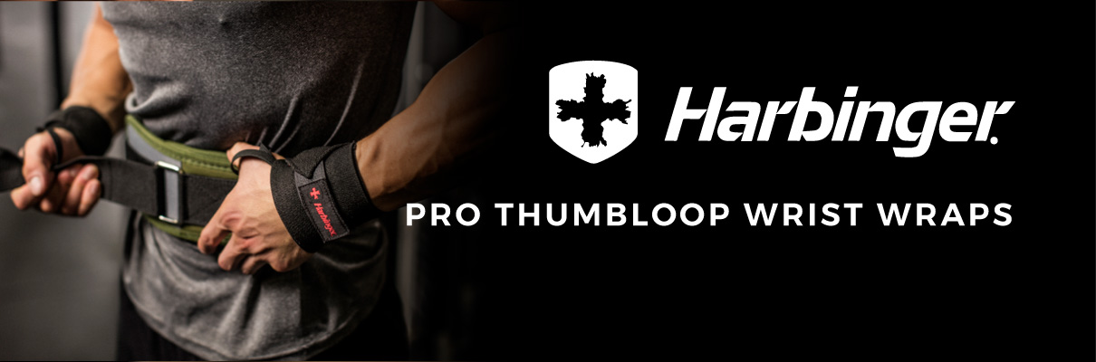 Harbinger Pro Thumbloop Wrist Wraps 20" Black