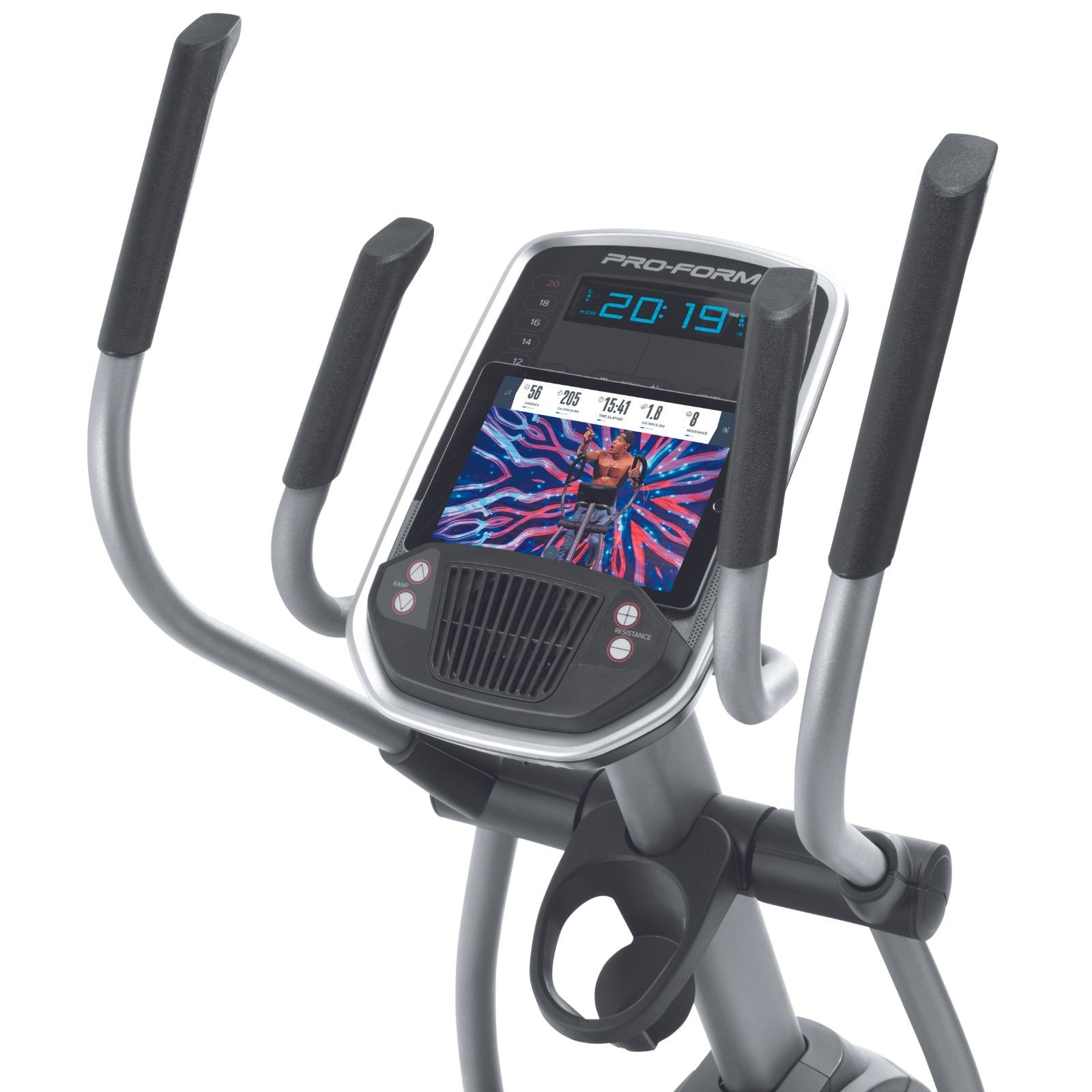 Access over 180 hand-picked trainers, 2,000 expert coaching videos, and 1000+ workouts via iFit® with the ProForm 720E Endurance Elliptical Cross Trainer.