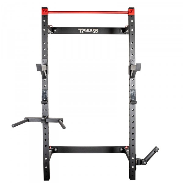 Taurus Pro Folding Wall Rack Front – a compact and efficient storage solution for optimising space. Easily foldable and stylish design.
