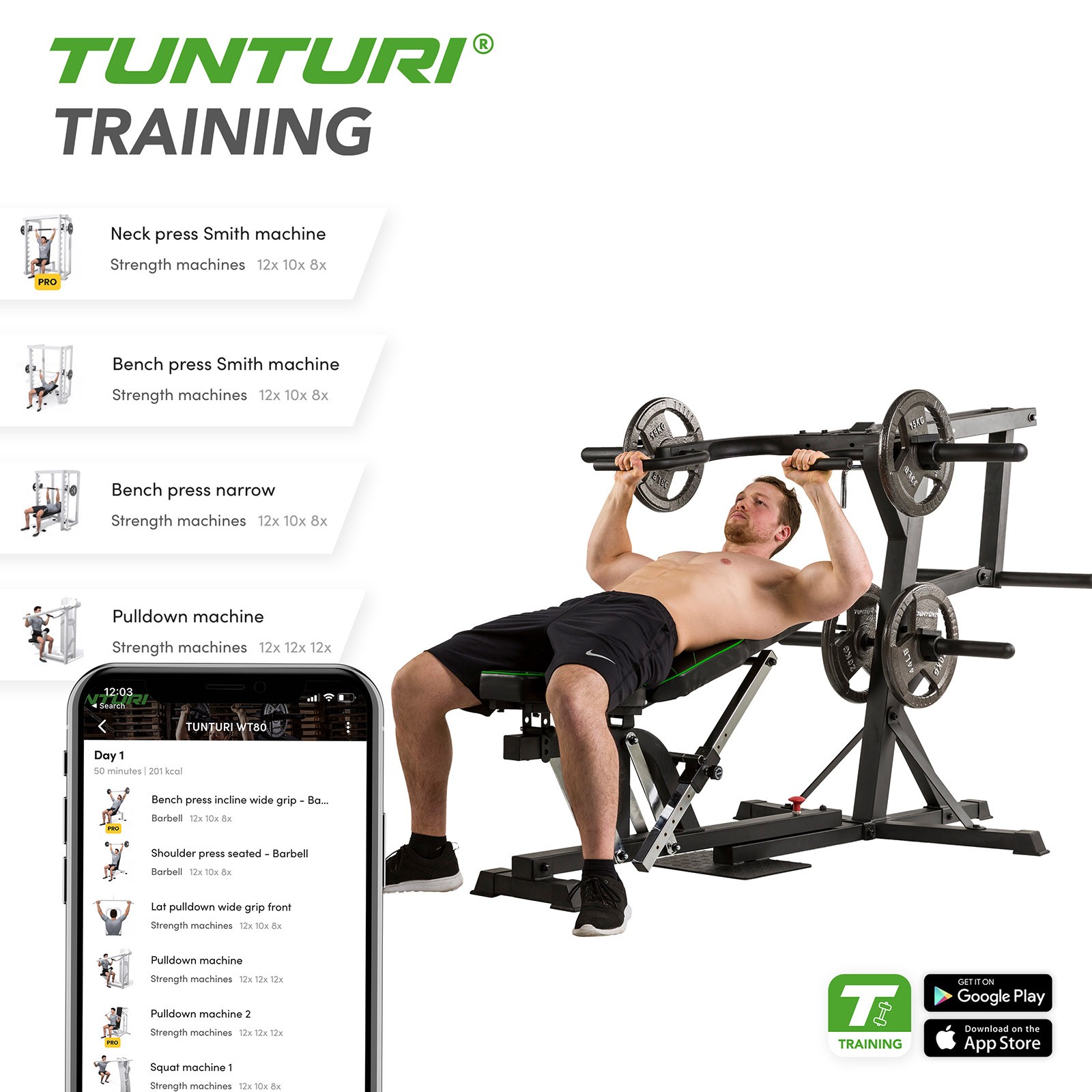 Tunturi WT80 Multi Gym – Tunturi app