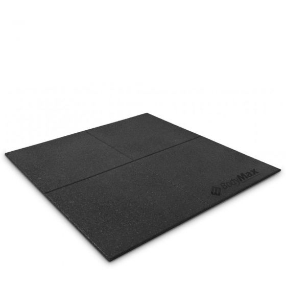 BodyMax Enduramax Black Rubber Gym Floor Tiles - 1m x 1m x 40mm